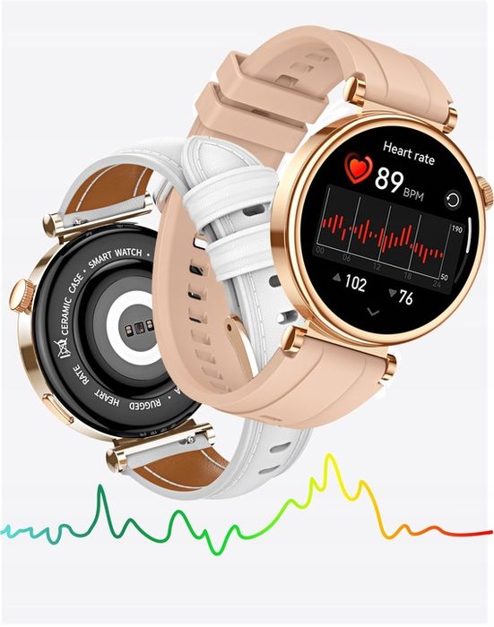 Smartwatch Damski Zegarek Rozmowy Powiadomienia Sport Zdrowie Polskie