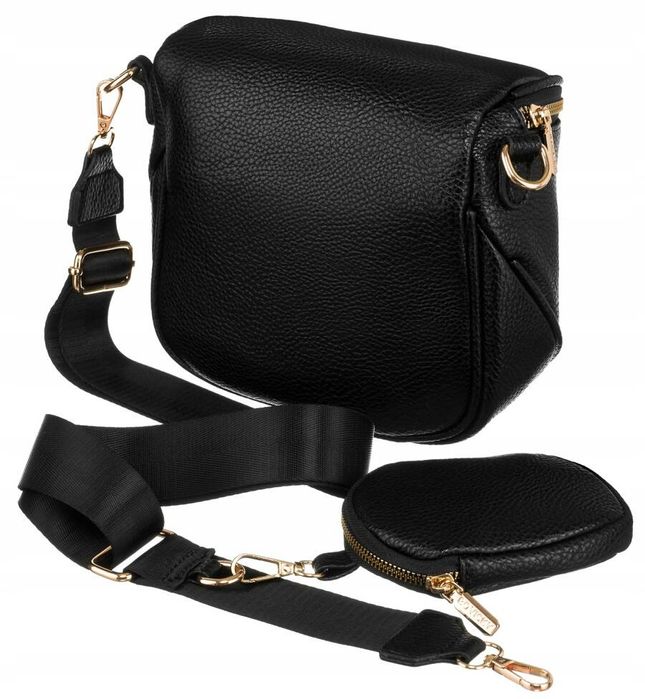 elegancka saszetka damska na ramię z dodatkową portmonetką - rovicky