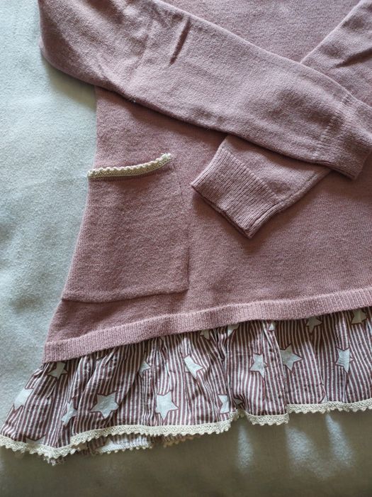 Camisola Malha Rosa c/ Folho, TM