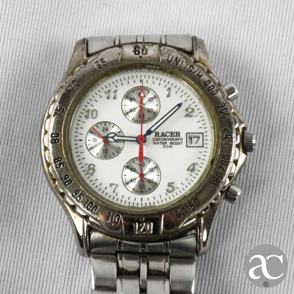 Relógio de pulso para homem RACER Japan Chronograph Water Resist 30M
