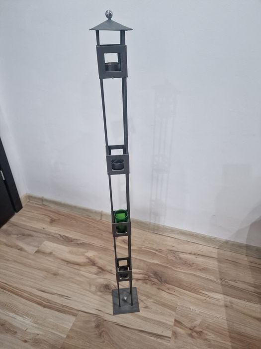 Świecznik latarenka 110 cm na podgrzewacze – stylowy dodatek do wnętrz
