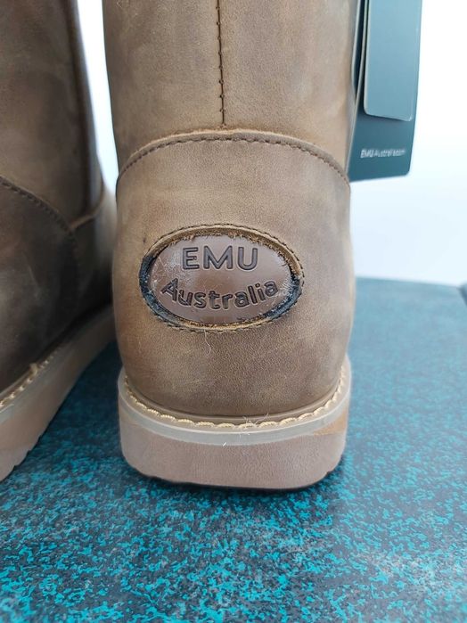 NOWE śniegowce kozaki EMU AUSTRALIA skóra brąz gravelly leather 37 w/f