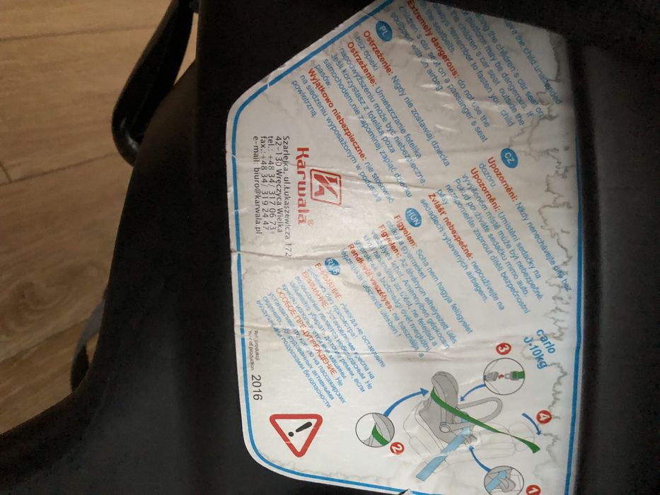 Fotelik samochodowy 0-10 kg