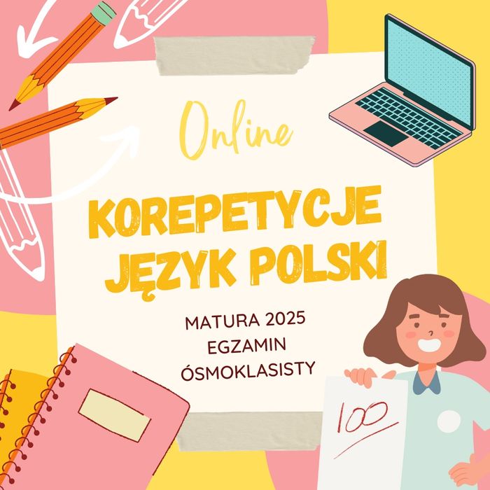 Korepetycje język polski online (matura, egzamin ósmoklasisty)