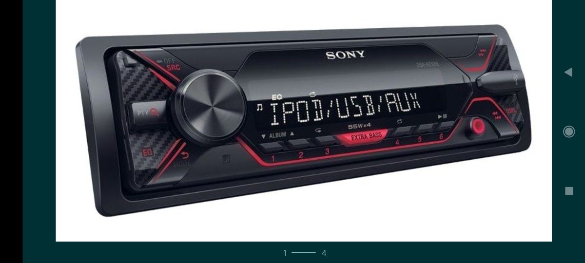 Radio Sony DSX-A210UI do Audi A4B5