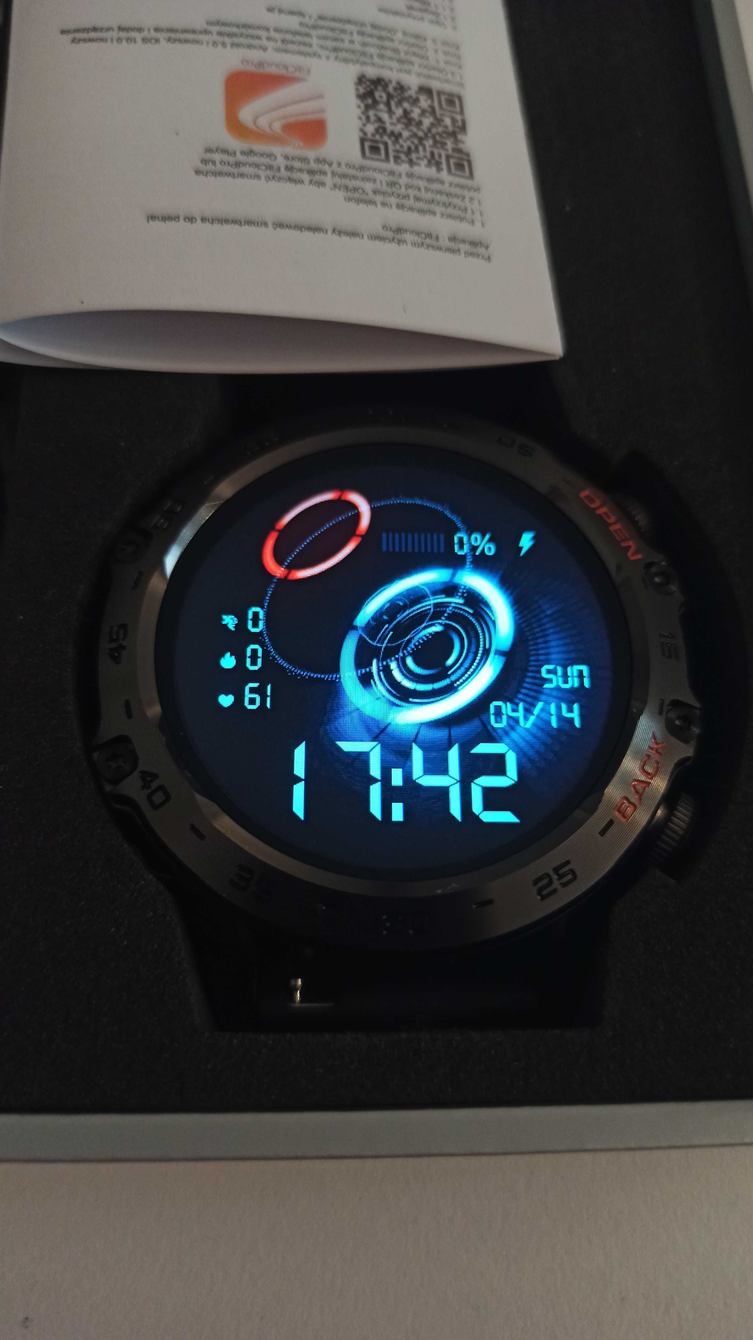 Smartwatch sport K52, męski, nowy