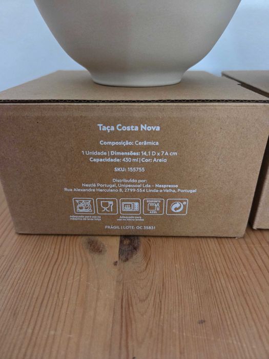 Conjunto 2 taças Costa Nova x Nespresso
