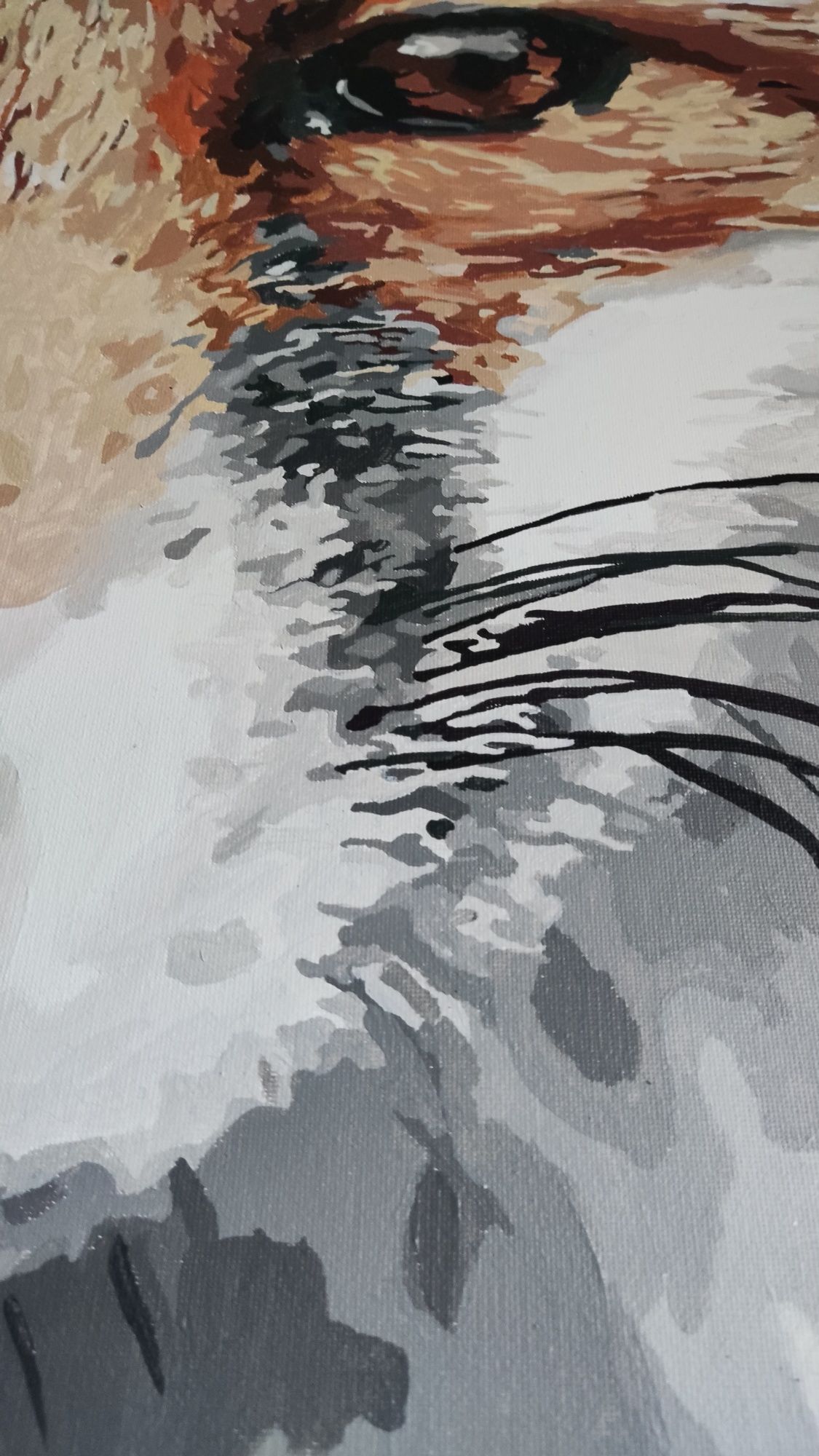 Картина акрилом хитрый лис лиса 30*40 см краски холст акрил живопись