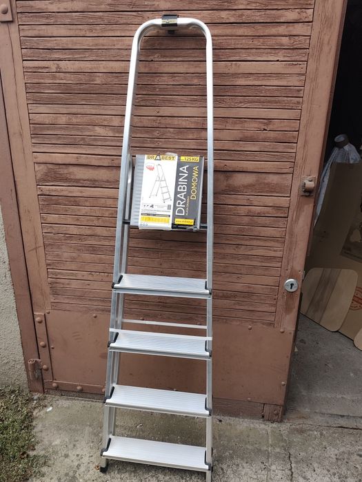 Drabina 5 stopniowa aluminiowa nowa