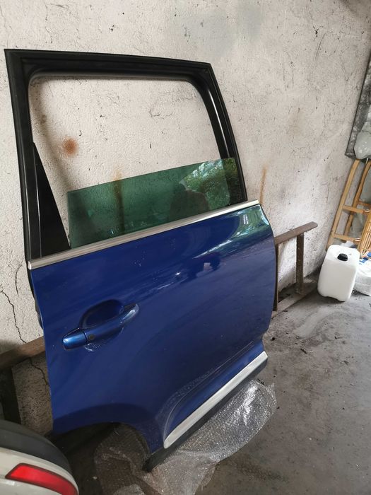 VW Touareg7L 03-09R Drzwi Tyl Prawe Niebieskie LA5W KPL