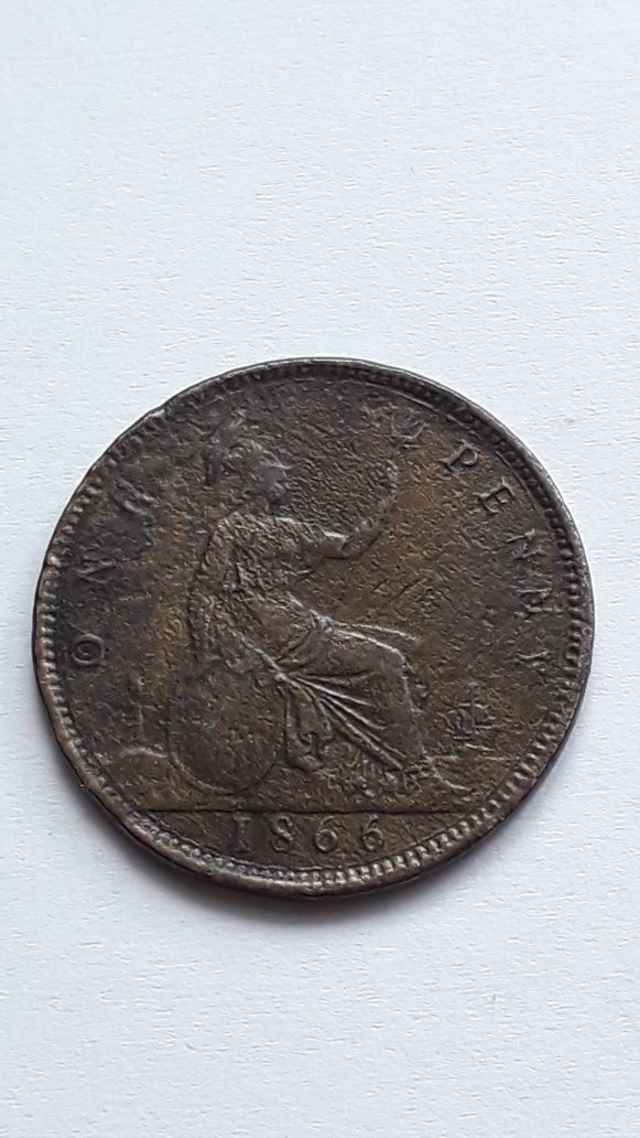 Moneta z roku 1866.
