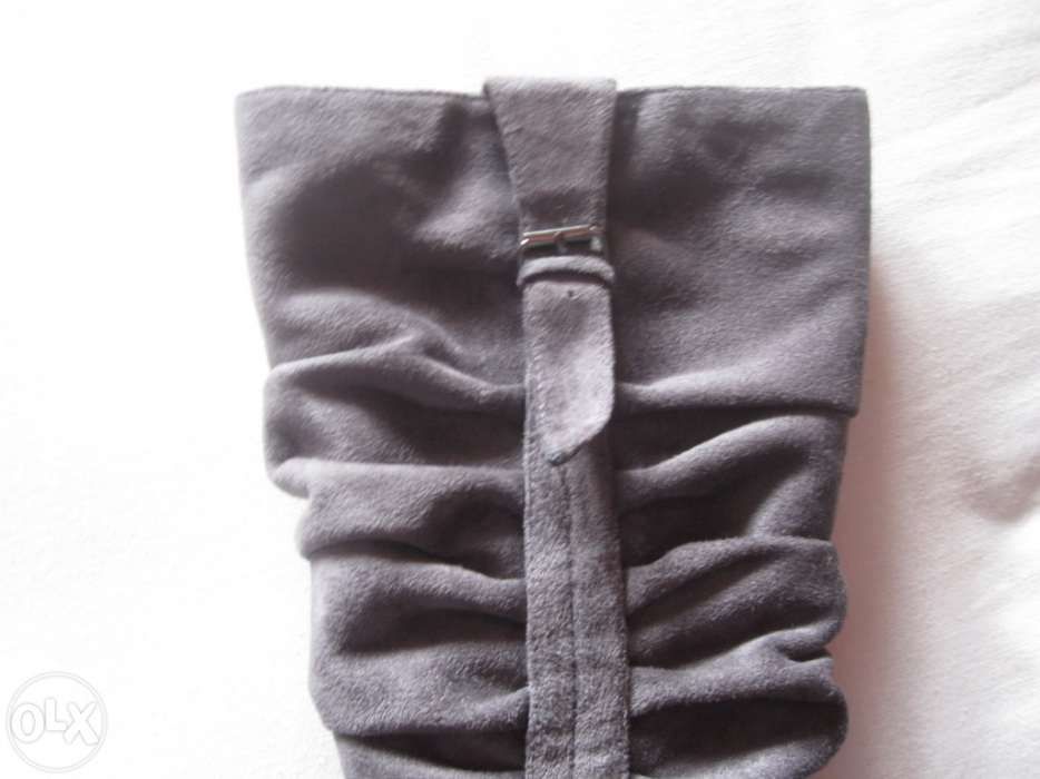 Botas camurça, cano alto, lilás, 39