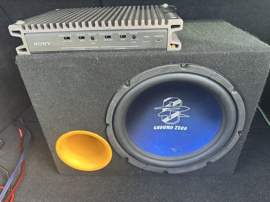 Subwoofer ground zero plus wzmacniacz sony
