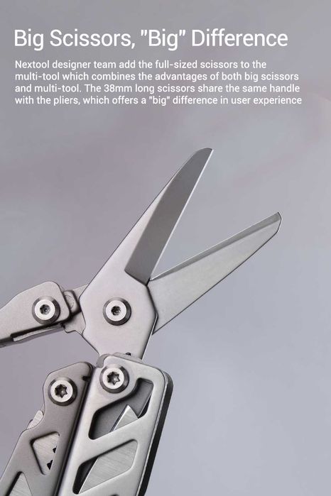 Мультитул Xiaomi NexTool Flagship Pro (KT5020) 16 в 1, Silver + чехол