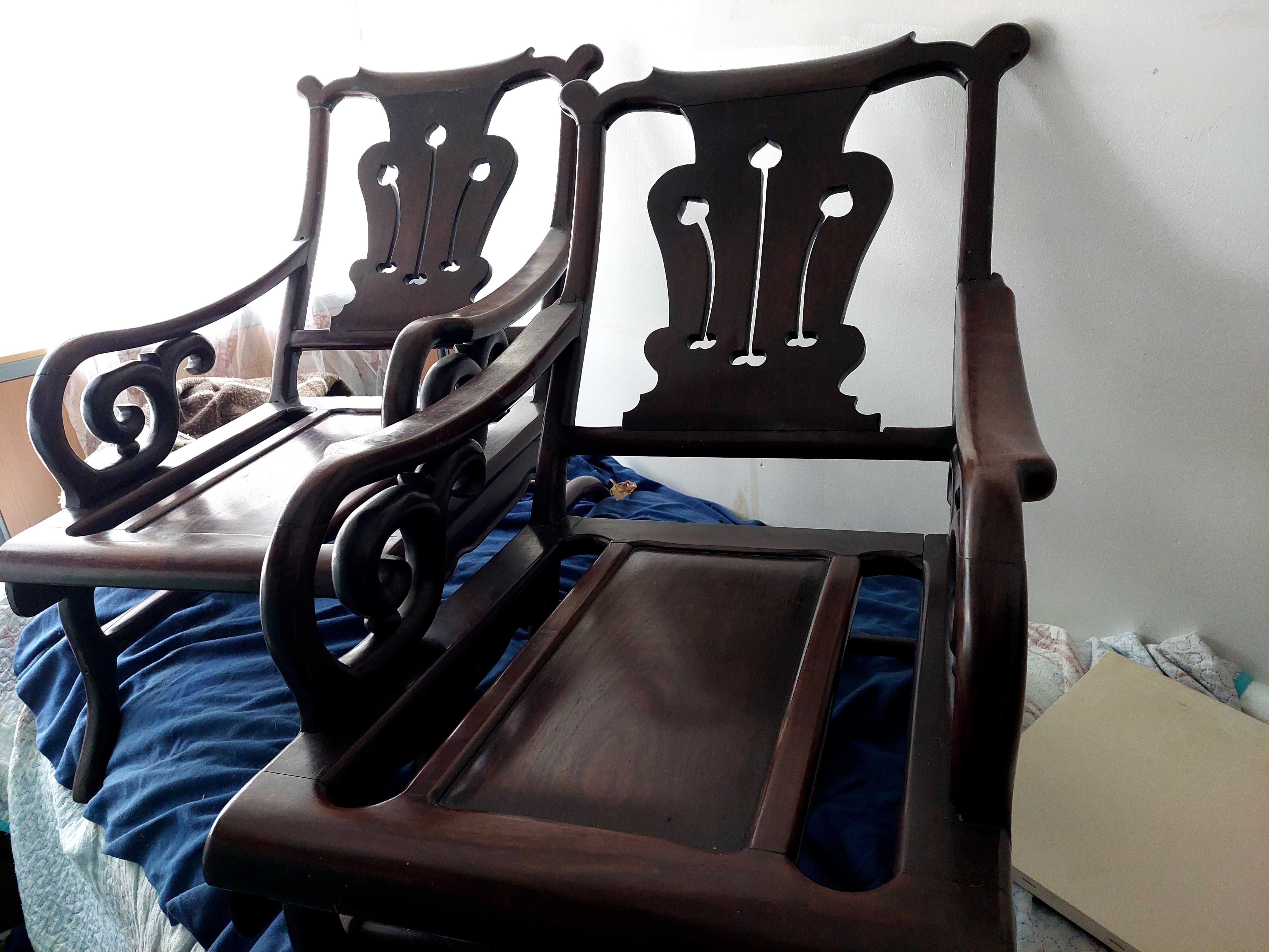 2 cadeiras com 200 anos -Velho Filósofo Bêbado -China