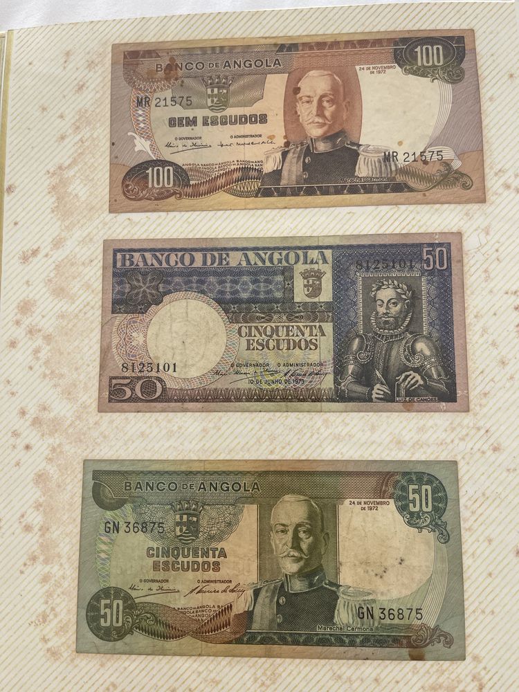 Lote de 12 notas de vários países Canadá Espanha EUA Itália etc