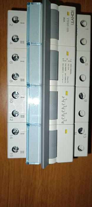 Перемикач два ввода, резерв, двухпозиційний АВР 63А, 100А