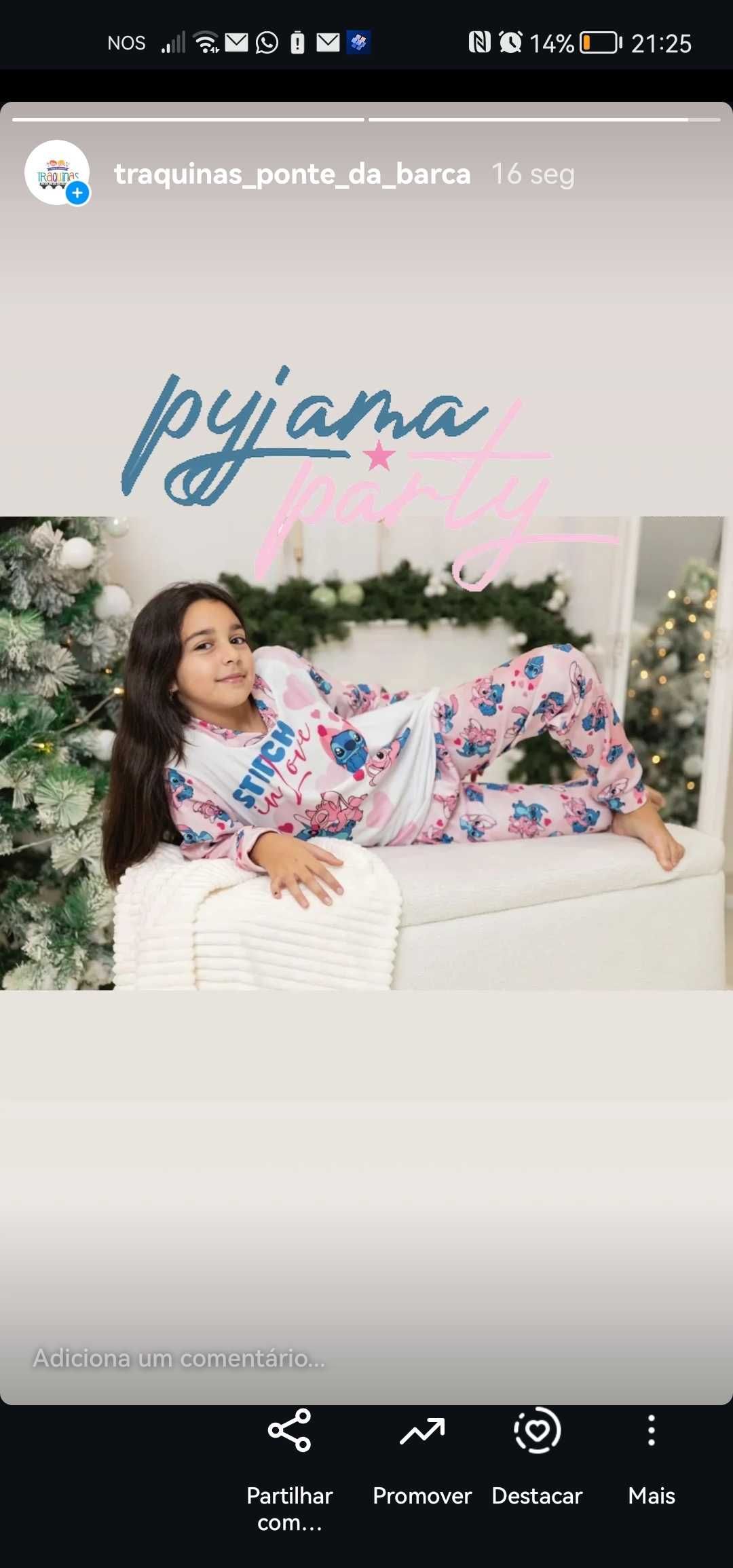 Pijama super quentinho  stitch