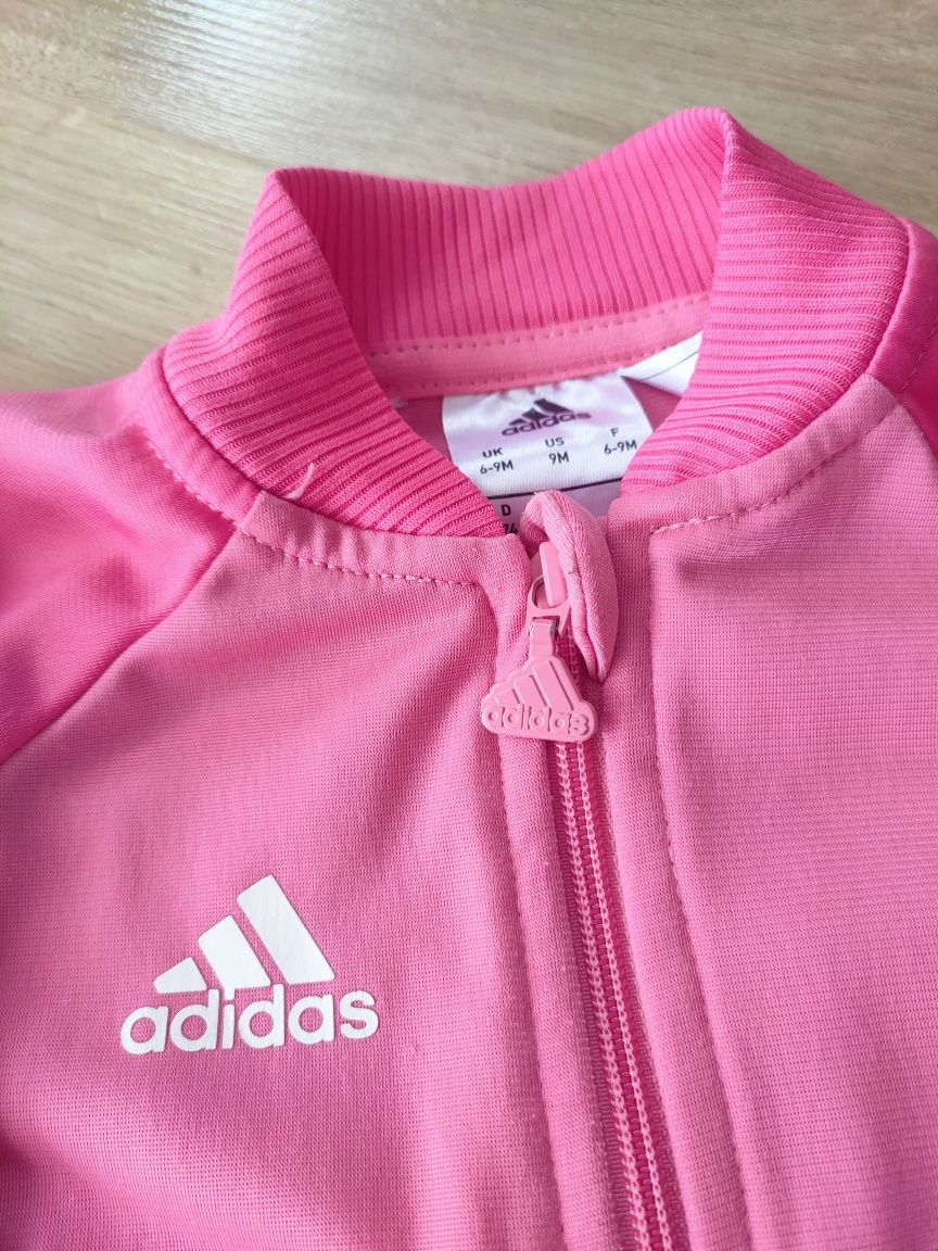 Bluza rozpinana różowa Adidas rozm. 6-9mcy