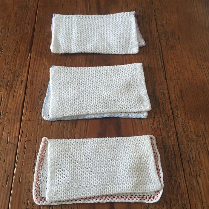 Bolsas guardanapo feita em crochet novas