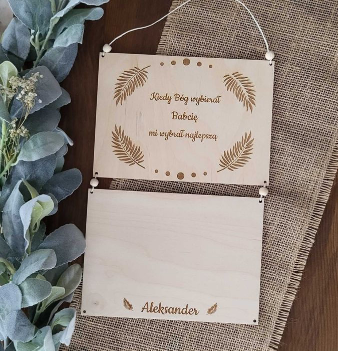 Drewniana tabliczka, ramka na zdjęcie Dzień Babci, Dzień Dziadka[15_1]