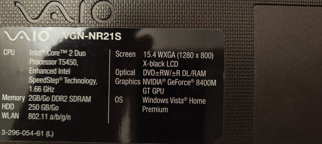 Матриця Sony Vaio VGN-NR21S