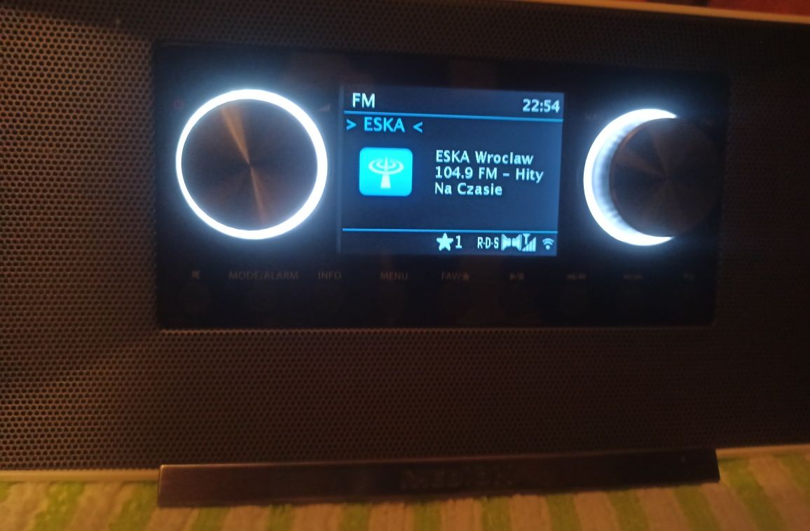 Radio internetowe Stereo WLAN DAB+ Spotify PL Menu Kolor. LCD