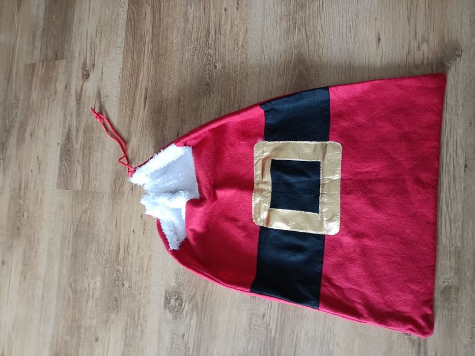 Worek na prezenty Boże Narodzenie święta święty Mikołaj strój wor