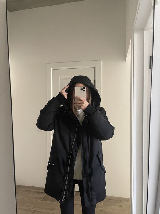 Парка пуховик Zara trafaluc чорного кольору