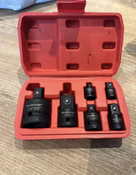 Набір 6 перехідників адаптер ударний ключів для головок 1/4 3/81/2 3/4