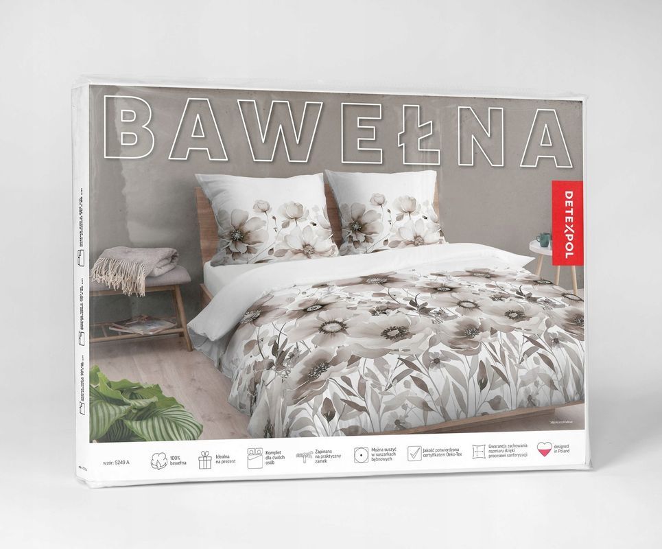 Komplet pościeli Bawełnianej Vicenza 220x200/3 części elegancka z wzor