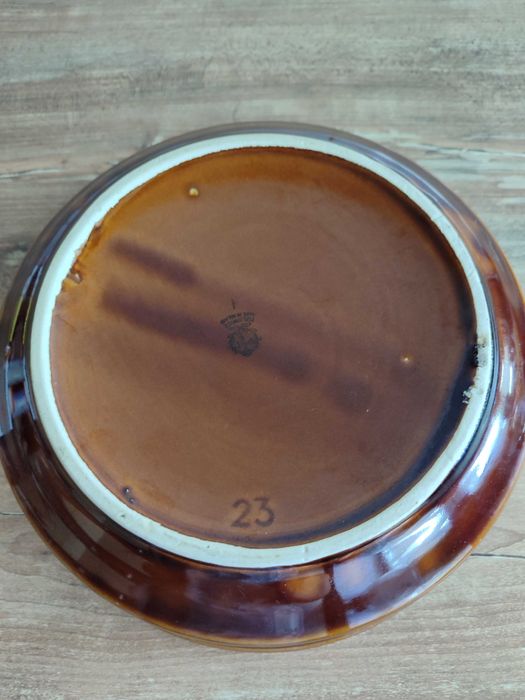 Misa porcelitowa brązowa, czekoladowa Tułowice, PRL, vintage