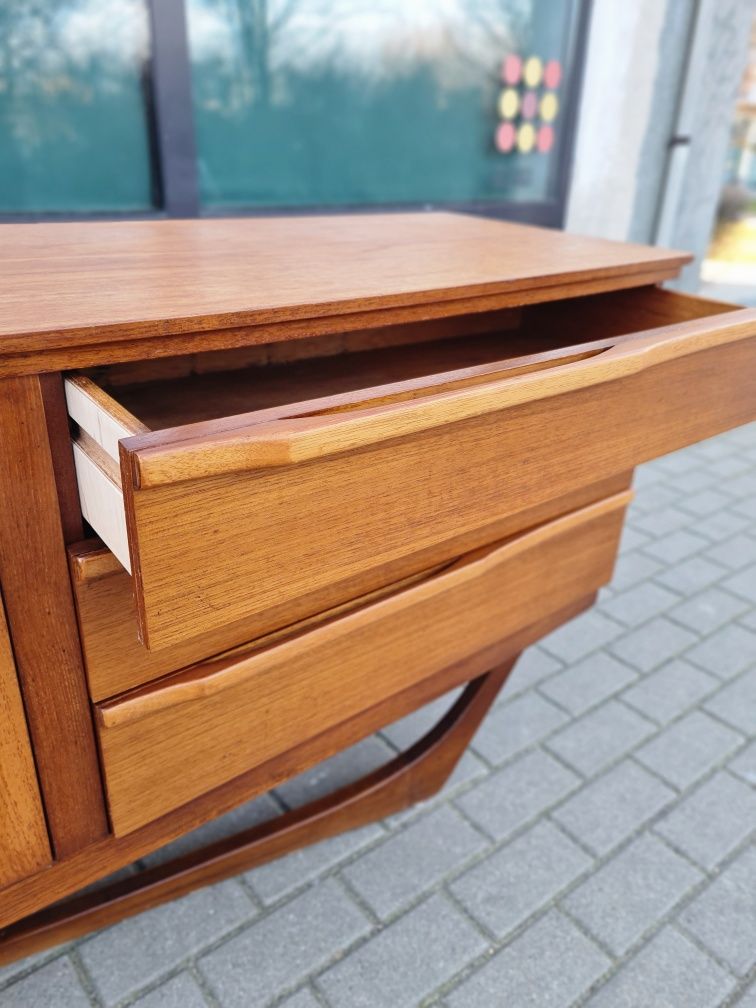 Komoda tekowa,sideboard,Beautility,Wielka Brytania,lata 60,mid-century