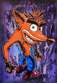 Crash Bandicoot pintura original em tela