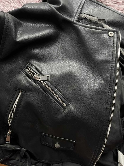Skórzana kurtka ramoneska Stradivarius