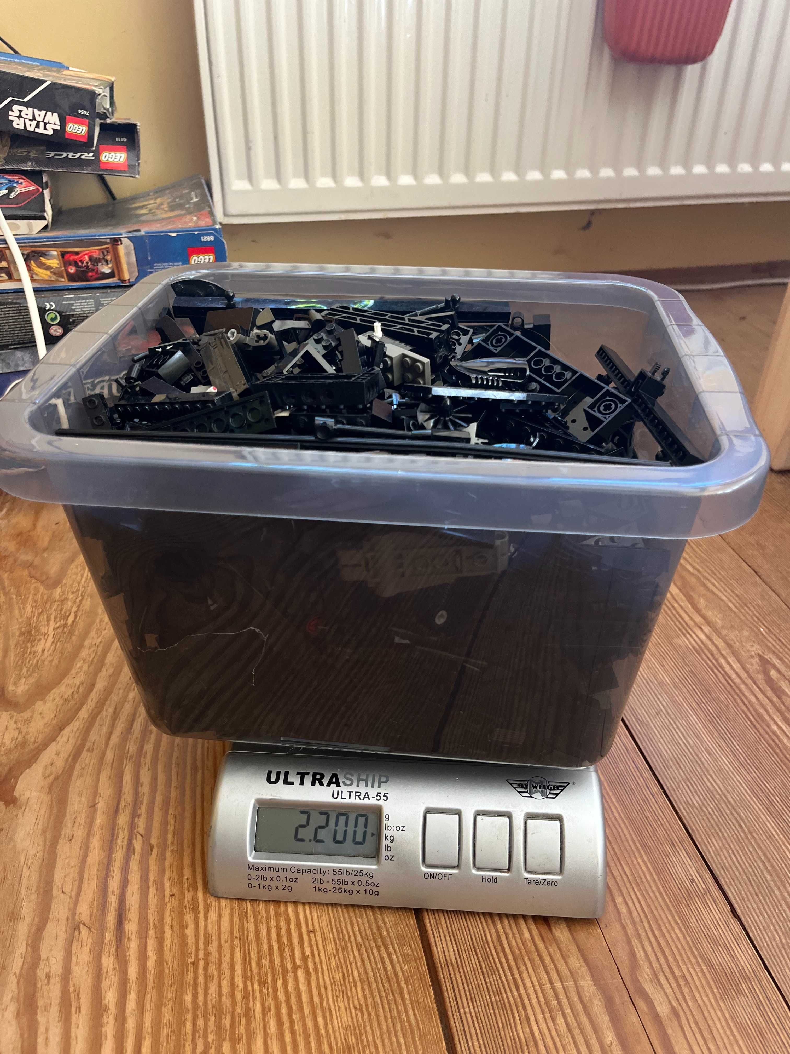 Lego mix czarnych klocków, 2.2 KG