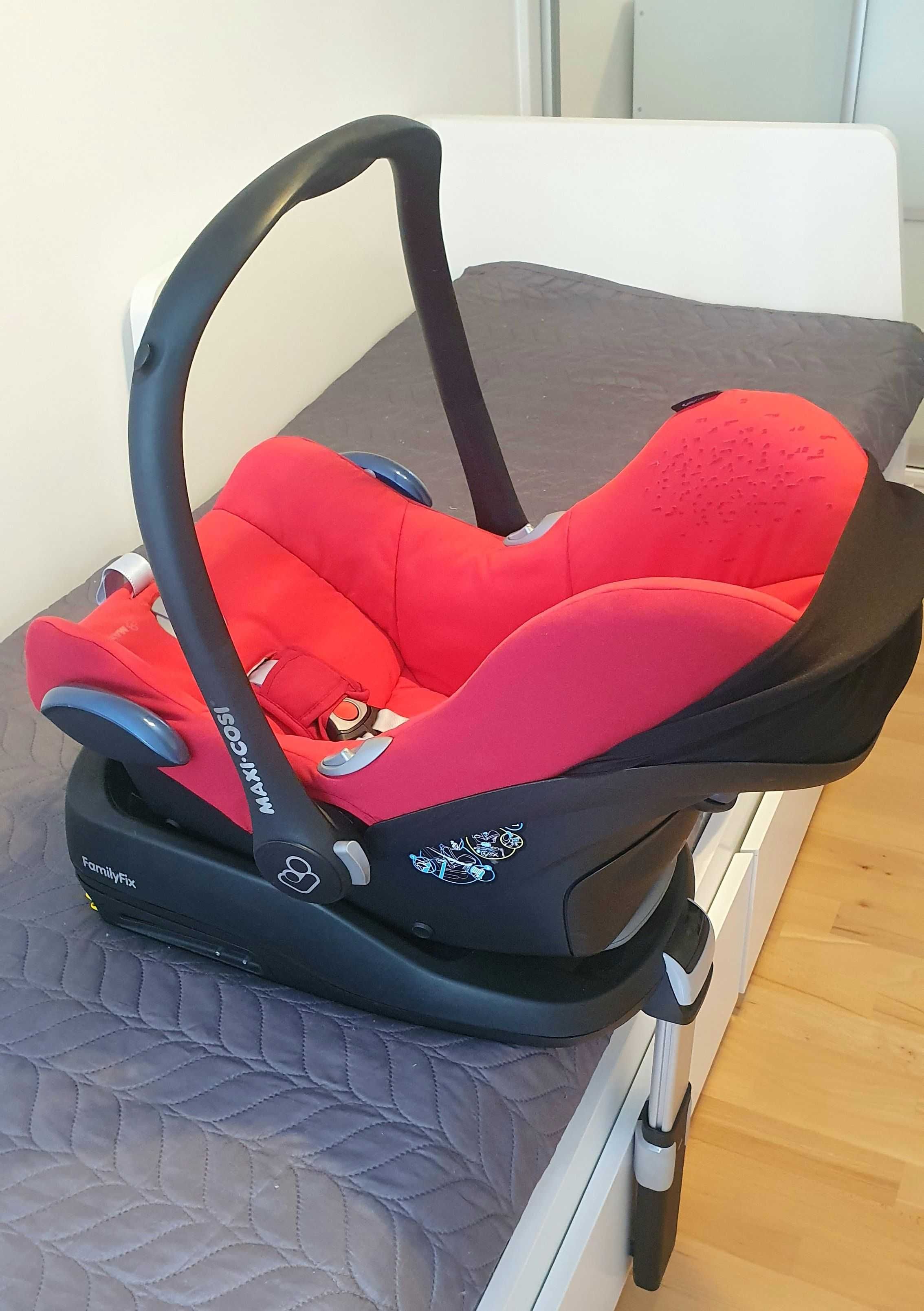 Fotelik Maxi Cosi Cabriofix 0-13kg razem z bazą FamilyFix - stan bdb