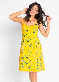 *B.P.C sukienka na ramiączka żółta w kwiaty 36/38.