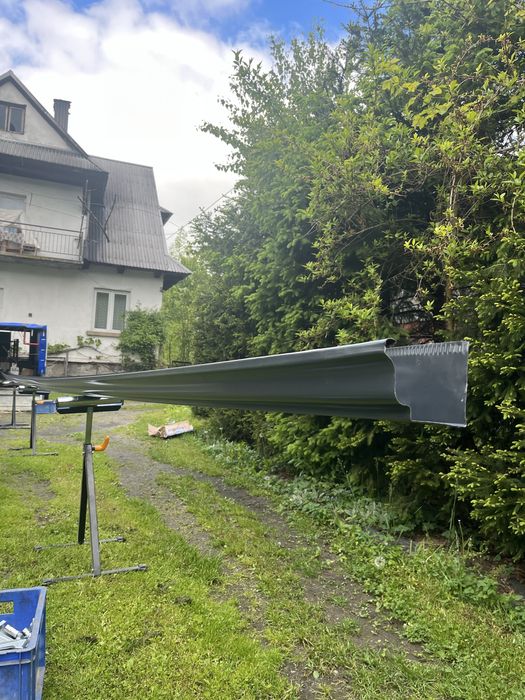 Rynny  w ciągłej długości, bez łączeń, rynny ciągnione