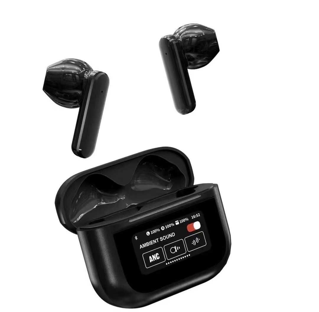 Słuchawki douszne Bluetooth YX28 TWS bezprzewodowe z ekranem czarne