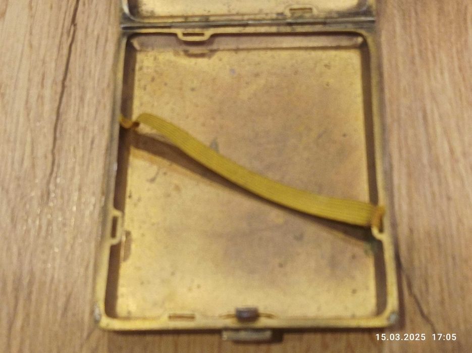 Srebrna Przedwojenna Papierośnica