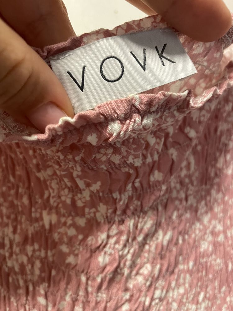 Сукня  VOVK XL/ХLL міді з воланами на рукавах