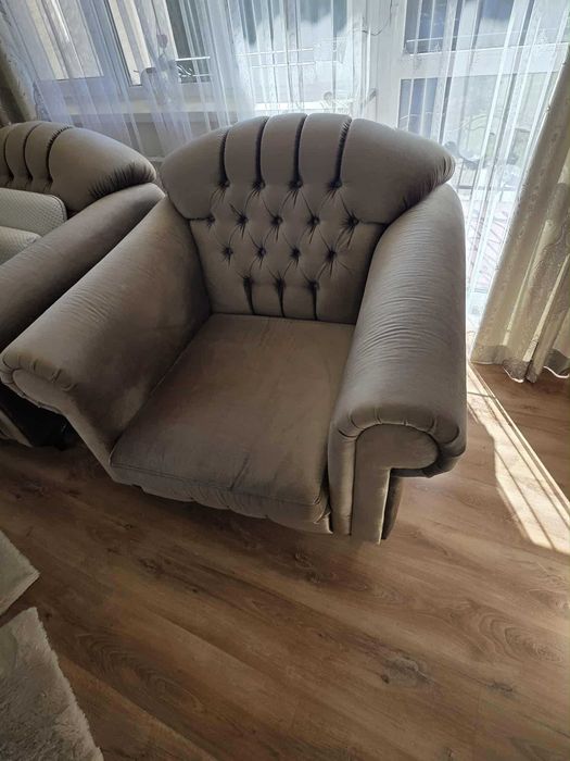 Kanapa + 2 Fotele Aris Welur kolor Oliwka