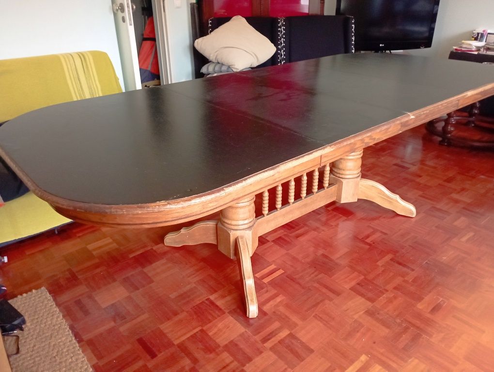 Mesa de jantar extensível madeira de maciça de qualidade