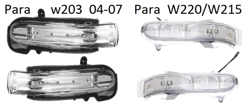 Piscas de espelhos Mercedes Classe C, S e CL w203