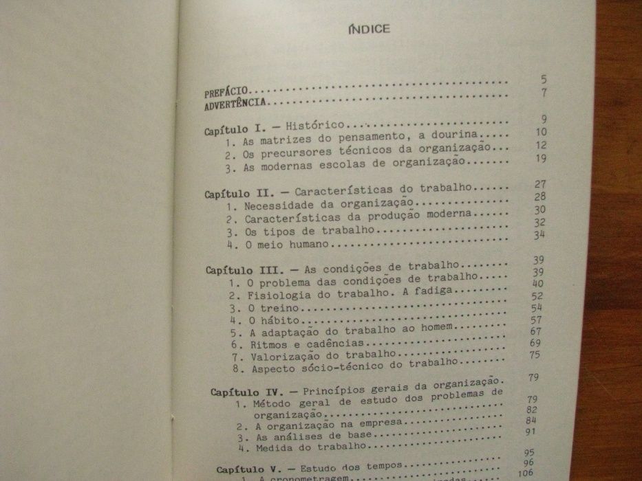 A. R. François - Organização do trabalho