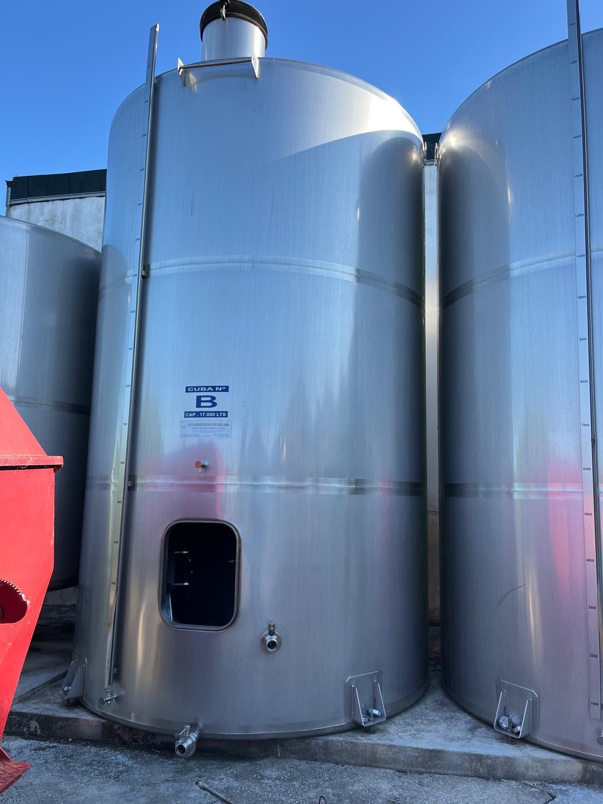 Cubas inox de Armazenamento 17000L