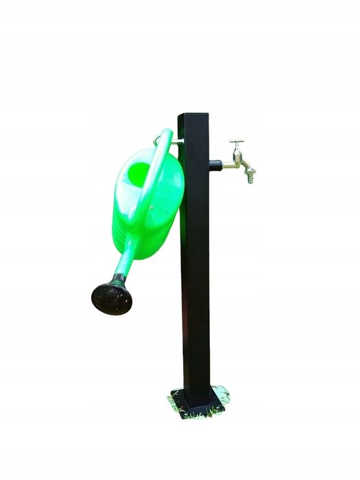 Kran słupek ogrodowy wolnostojący YaPko Czarny na wąż chrom 3/4"