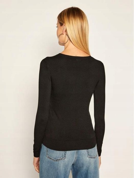 Guess 36 S Czarny Sweter Damski Nora Q5Gr04Z0610 Aplikacja Kryształki