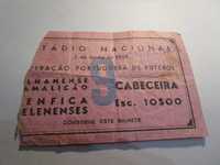 bilhete futebol ano 1946 olhanense famalicao benfica belenenses